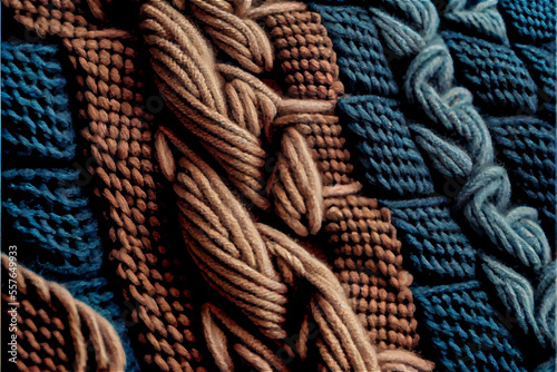 Close up woolen knitted pat...