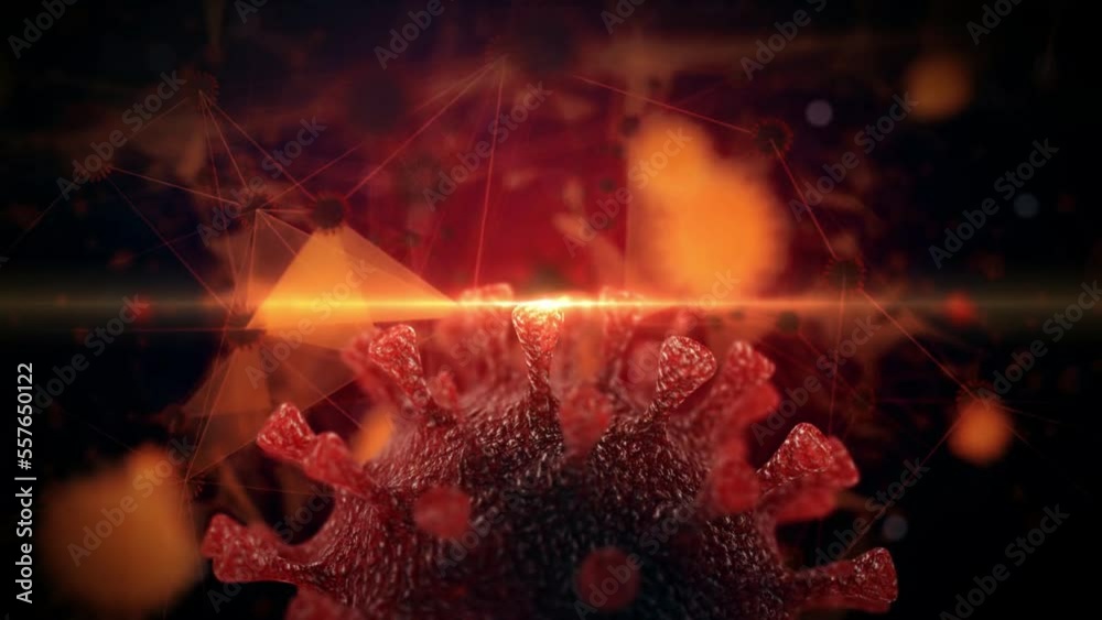 animation of panthogen viruses, bird flu, HIV, ebola, dengue, corona virus or COVID 19, and other viruses, viruses dangerous to humans
