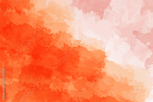 Abstract orange pastel watercolor vector background