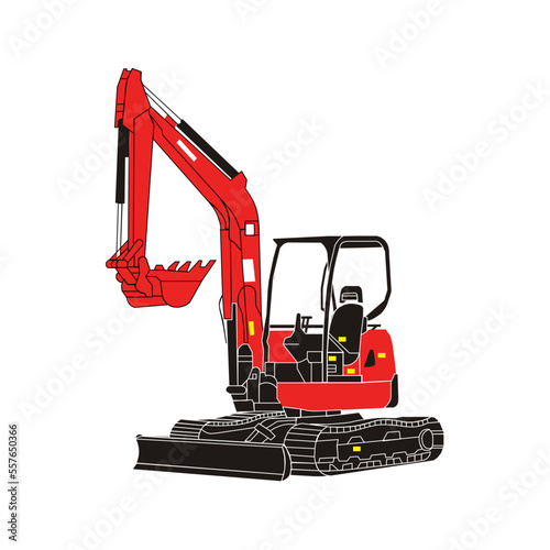EXCAVATOR INDUSTRY VECTOR ILLUSTRATION