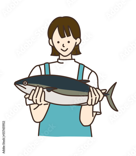 漁業　水産業　イラスト　魚
