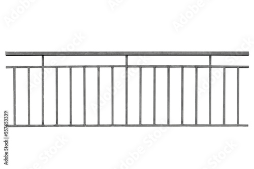 Grey steel fence