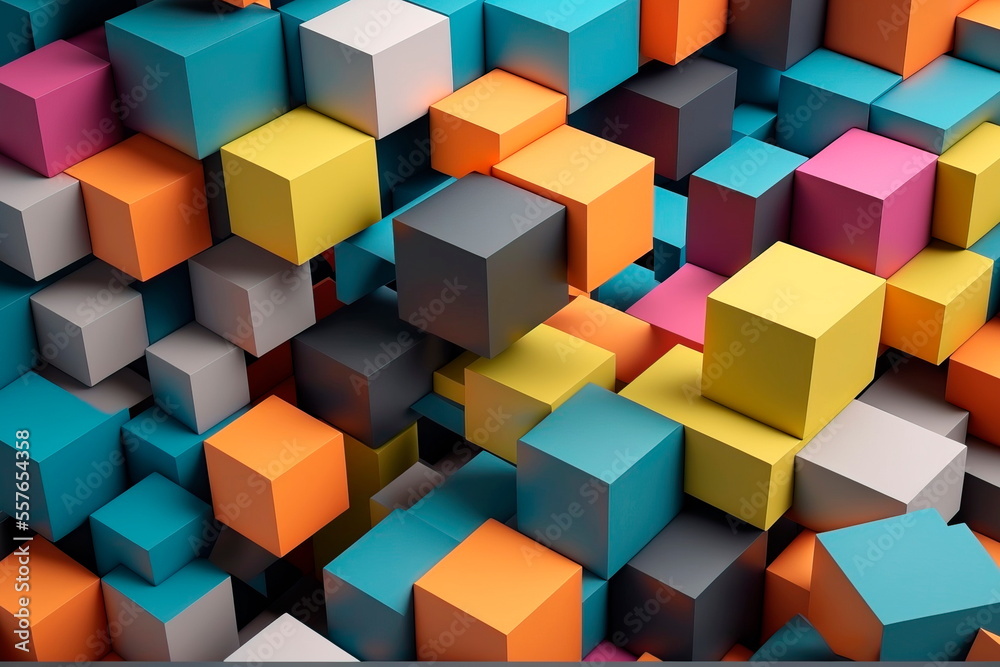 Obraz premium Innovation and creativity concept .Сubes background wallpaper