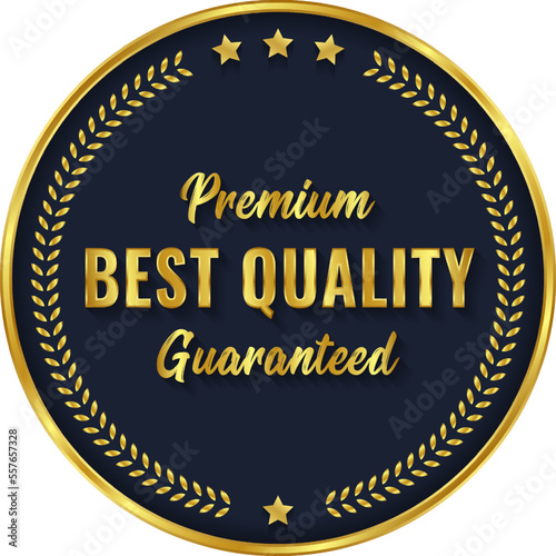 Gold and silver luxury retro badge. Premium-quality vector badges luxury black label. Quality label with a gold seal. Premium badge medal with genuine gold stamp. Gold label retro vintage collection 