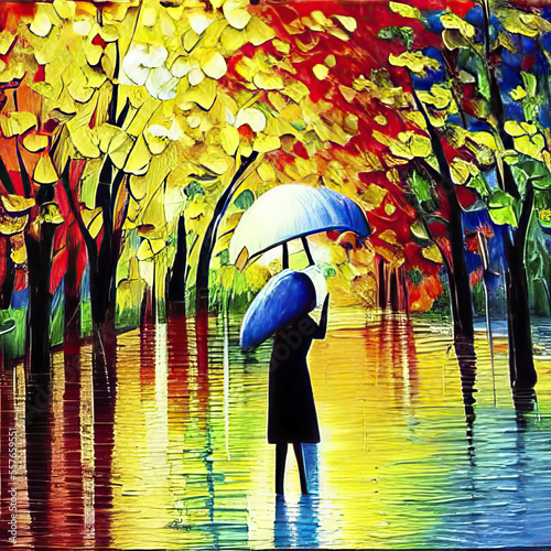 person under umbrella