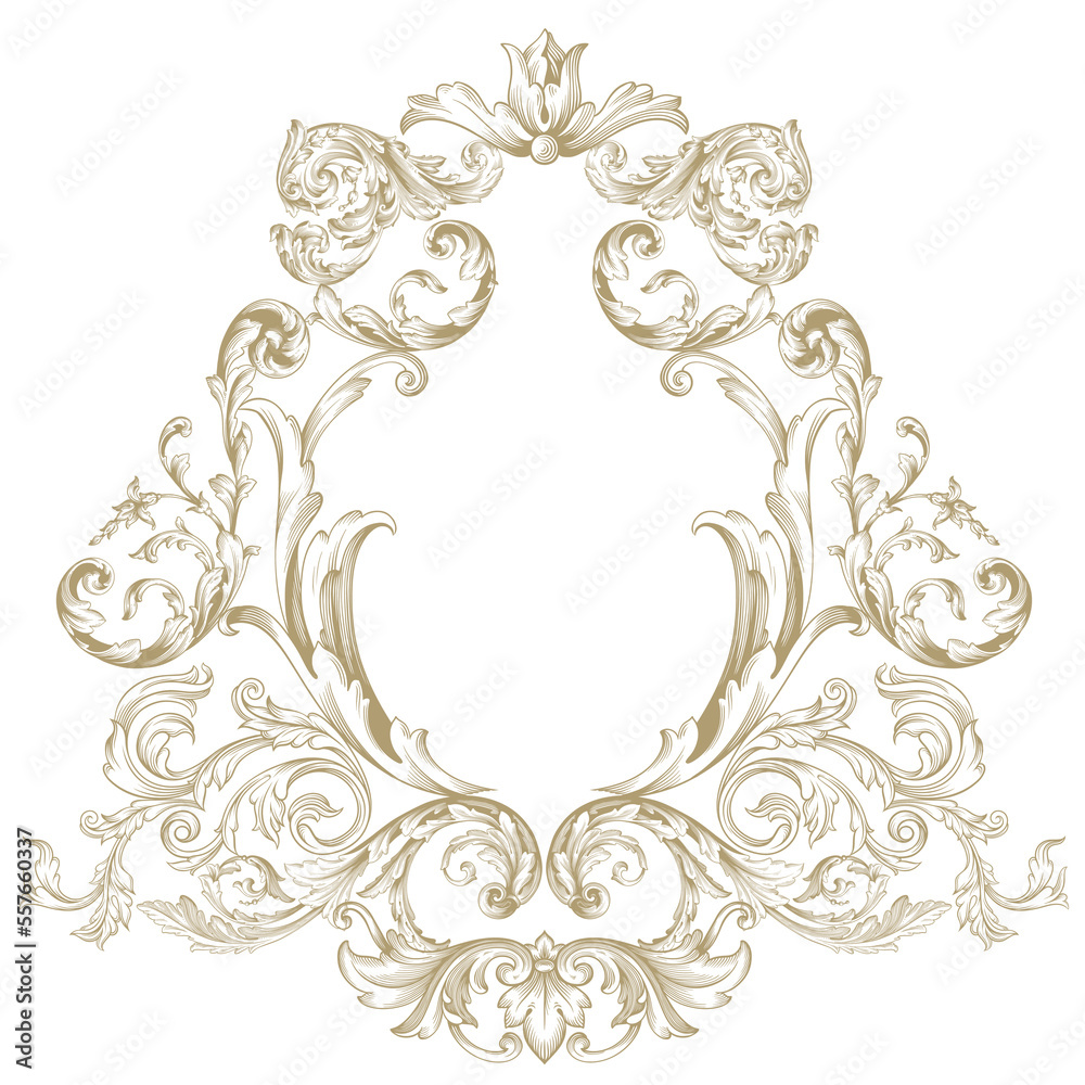 Wedding crest monogram vector illustration - obrazy, fototapety, plakaty 