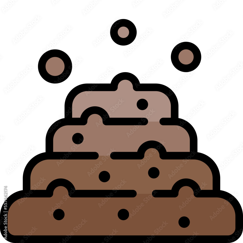 dirt filled outline icon