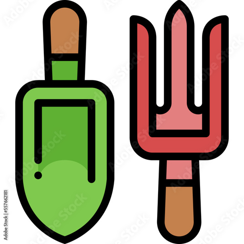 gardening tool filled outline icon