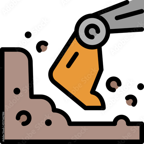 land grading filled outline icon