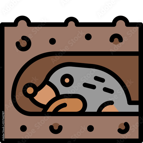 mole filled outline icon