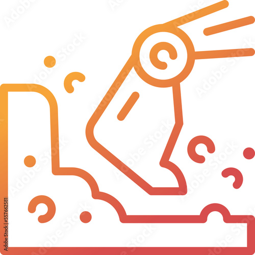 land grading gradient line icon