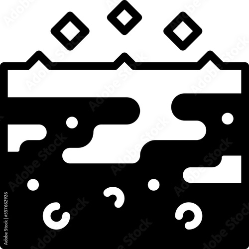 soil salinity solid line icon