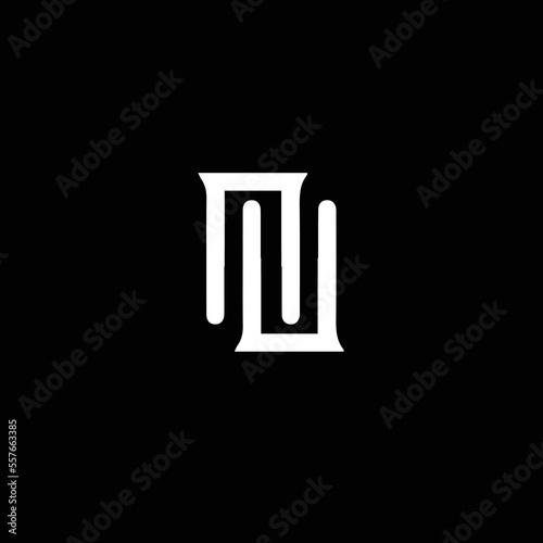 NU NU Logo Design, Creative Minimal Letter NU NU Monogram