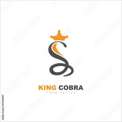 Letter S snake king cobra vector logo design for business, logo emblems