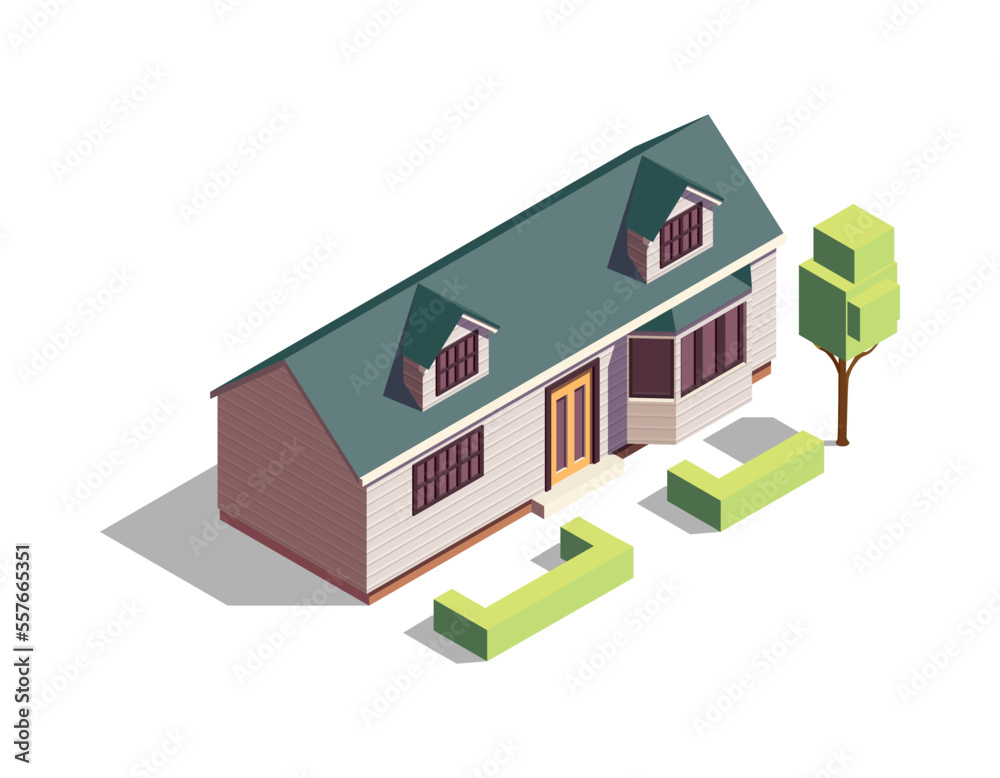 Suburban House Illustration