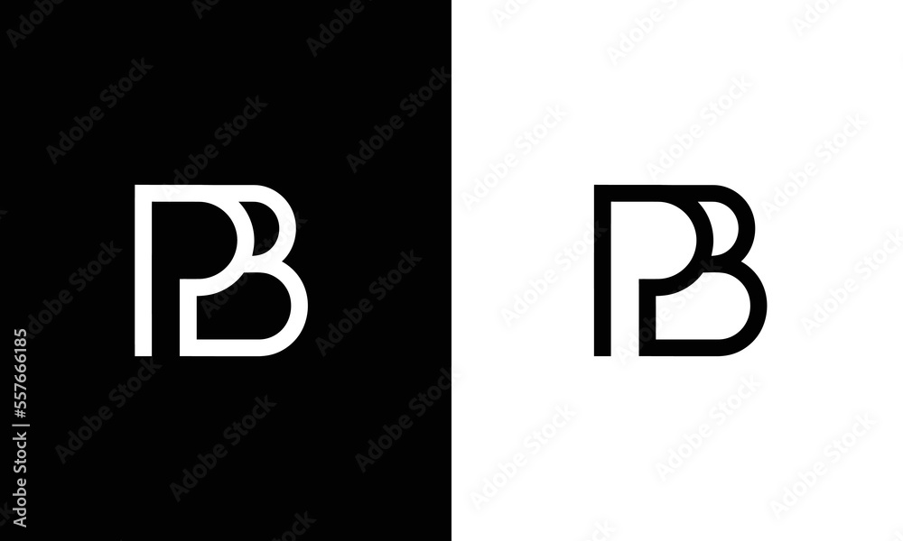 Initial Letter PB Logo design template element. Letter PB logo usable ...