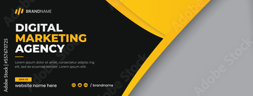 Modern digital marketing agency facebook banner template