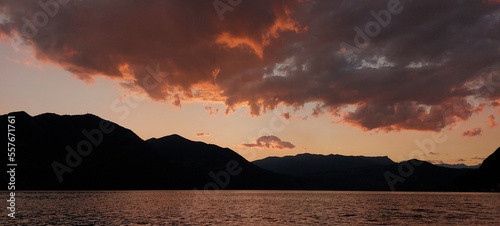 sunset in the mountains