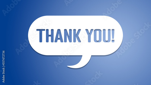 Canvas-taulu Thank You Greeting Card to Thank or Appreciate Someone in the Style of a Speech Bubble or Text