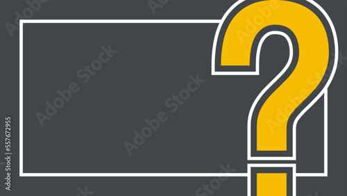 Grey question mark background with text space. Quiz symbol.