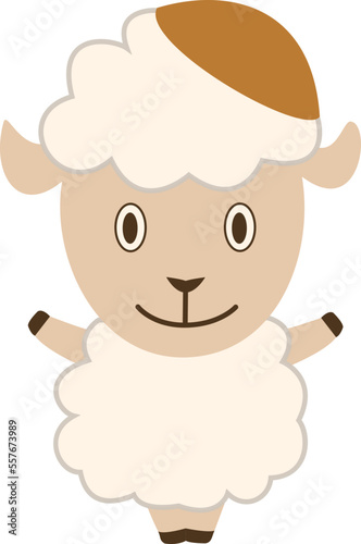 Cute Biblical Sheep Vector Illustration