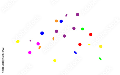 Colorful Confetti isolated. Dot Decoration, template. Falling, background. Vector illustration.