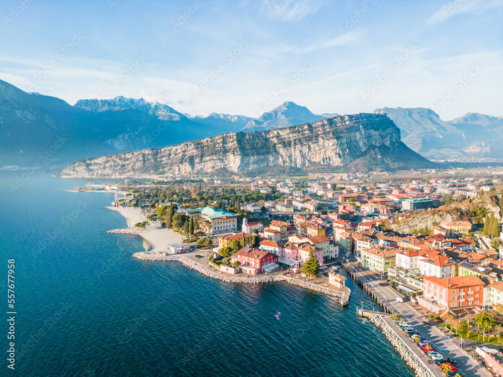 Torbole town in Italy on Lake Garda