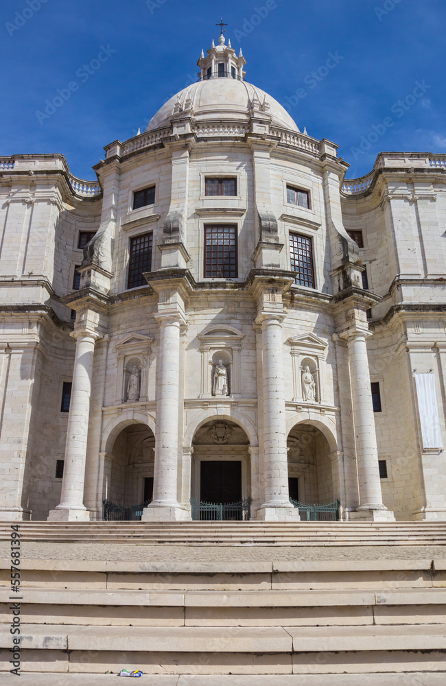 Front of the historic Santa Engracia church in Lisbon, Portugal