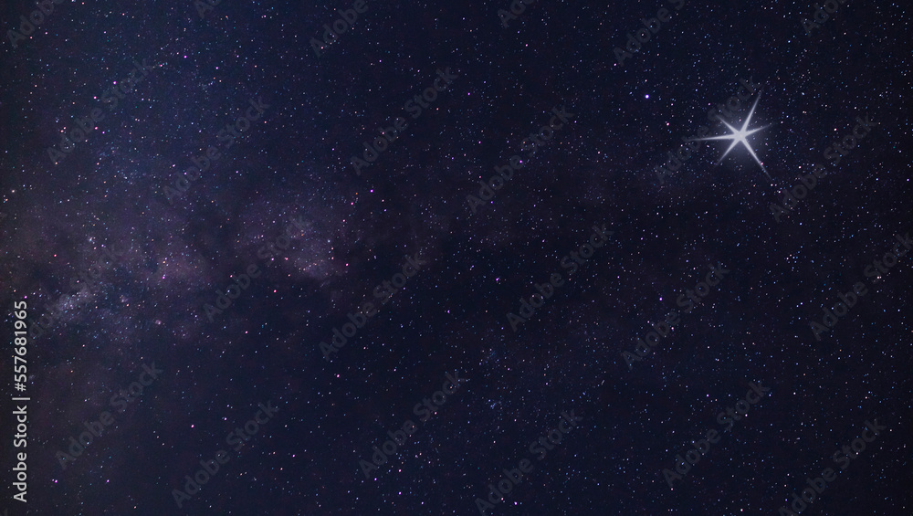 Glowing object in the sky next to the Milky Way that reminds views of a Christmas star