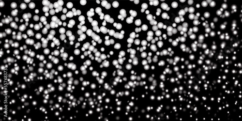 Abstract background with real falling snow on a black background and white snow during a snowfall design . Snowfall isolated on transparent background .Many white cold flake elements on transparent .