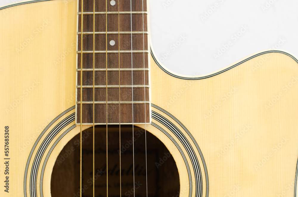 Obraz premium Guitar on white background.