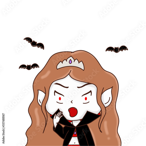 It was the image of a young vampire. She had terrifyingly pale skin.