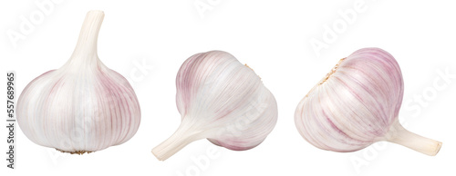 Isolated garlic, transparent png, collection, PNG format, cut out