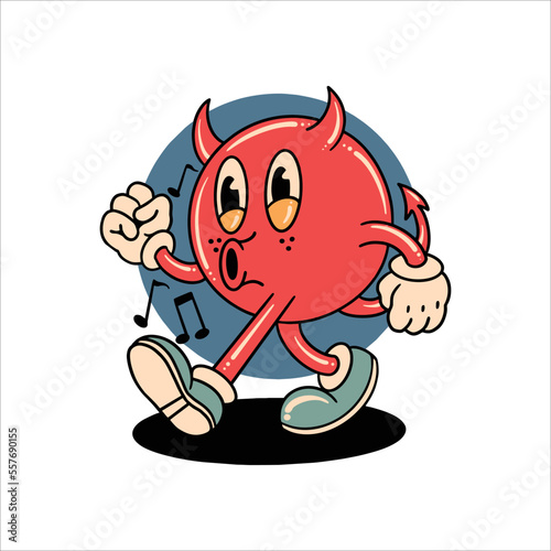 little devil cartoon vector design