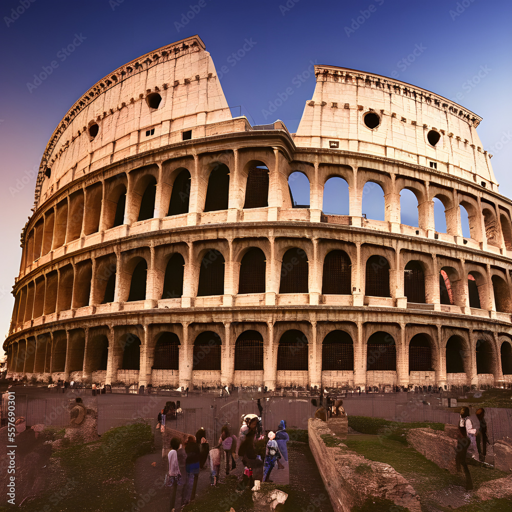 Cultural attractions Rome Italy photoshop manipulation 