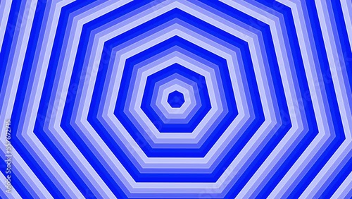 Blue bold heptagon star simple flat geometric on white background loop. Starry heptagonal radio waves endless creative animation.  photo