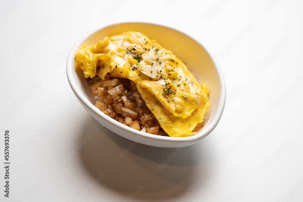 rice with pork and egg rice with pork and egg