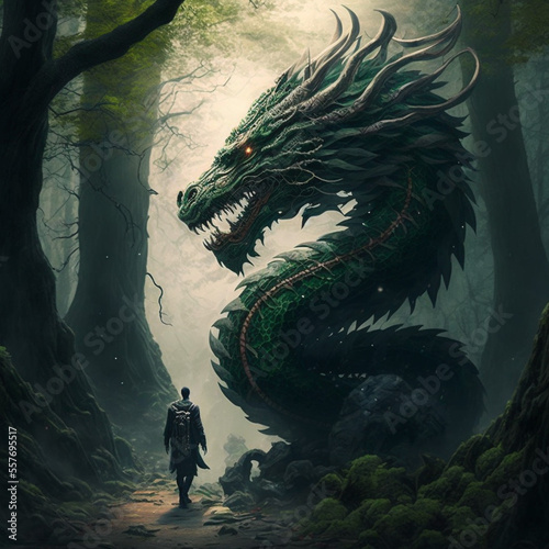 dragon in the forest