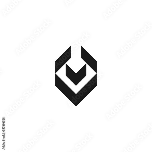 V initial monogram vector icon illustration 