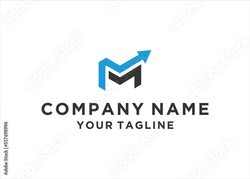 letter m logo design vector illustration template