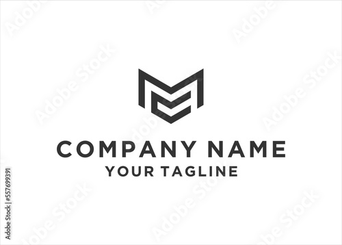 letter mc logo design vector illustration template photo