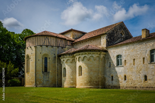 view on the medieval abbey of Flaran in the South of France (Gers) photo