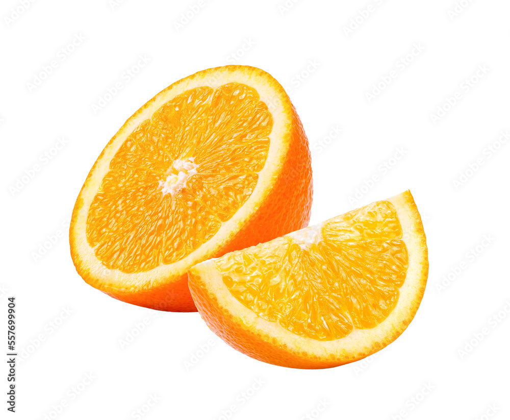 Orange fruit slice isolate on transparent png Orange fruit slice isolate on transparent png