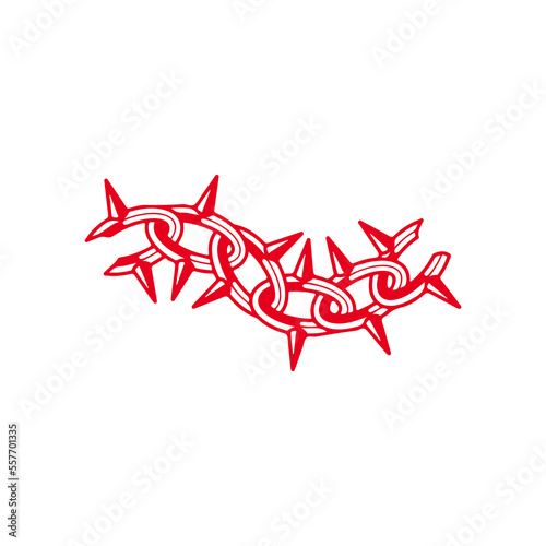 chain of thorns vector illustration