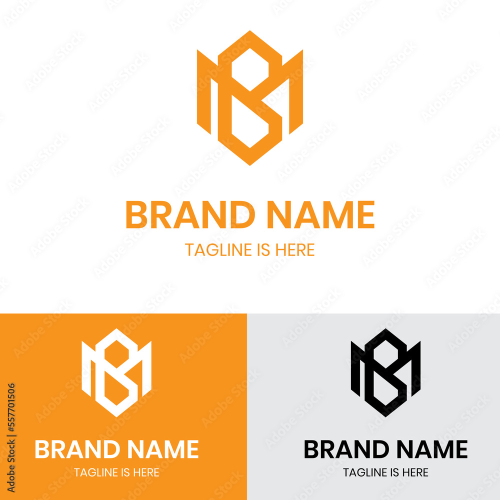 Unique creative modern initial MB logo Unique creative modern initial MB logo