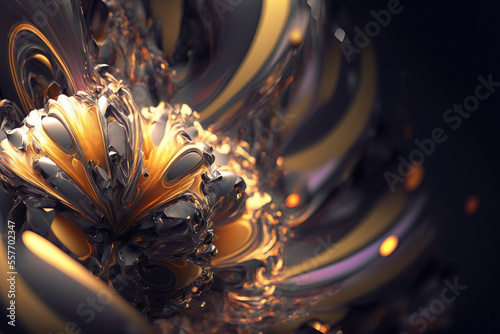 Abstract dynamic futuristic wallpaper. AI 