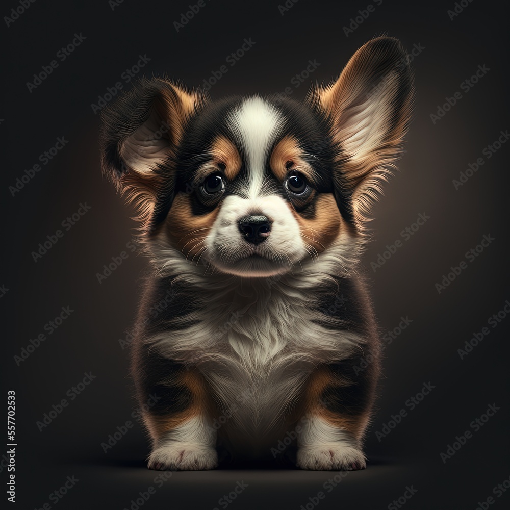 Cute Dogs Card Background Wallpaper Texture Overlay Art For Print Print on demand	
