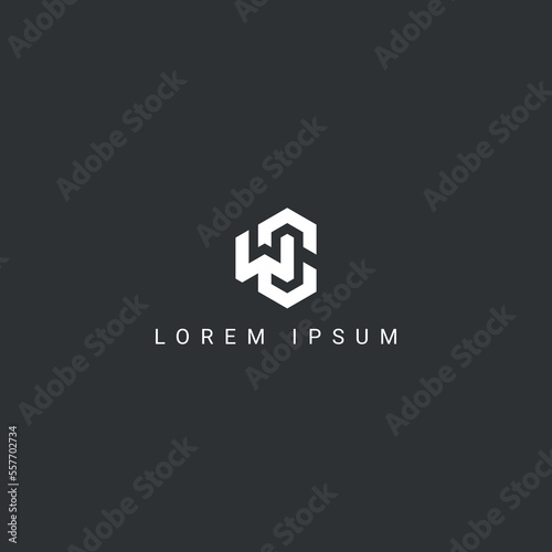 Alphabet letter WC or CW icon logo vector.