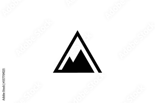 Minimal Awesome Creative Trendy Professional Peak Icon Logo Design Template On White Background
