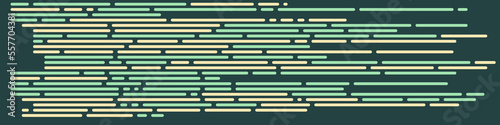 Code on screen vector illustration, flat cartoon coding lines simulation
